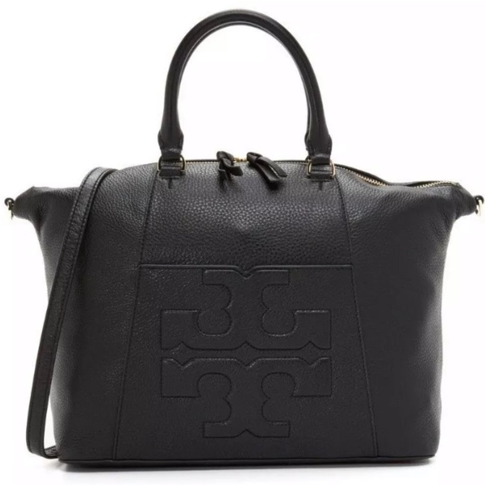 Nwt Tory burch Bombe t medium black satchel bag - Picture 1 of 8